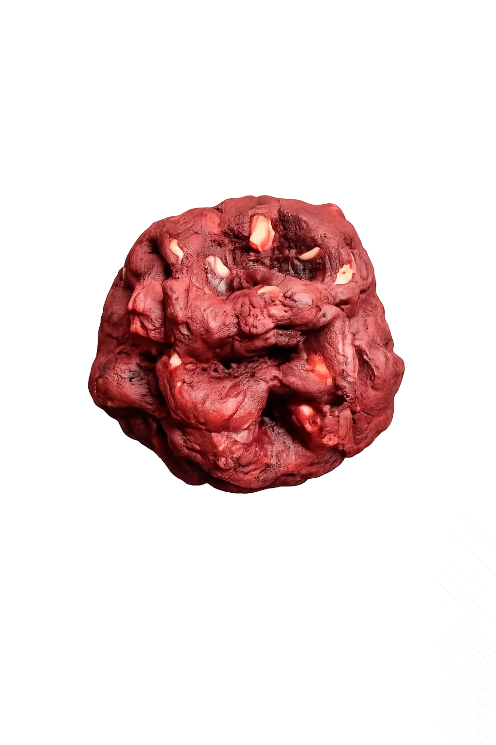Red Velvet cookie with white chocolate chips